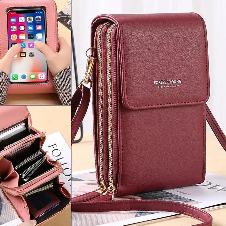 Super Trending TAS KONDANGAN KEKINIAN YANG SEDANG VIRAL SLINGBAG MINI HP TOUCHSCREEN DOMPET PHONE BAG WANITA WADAH KARTU DAN