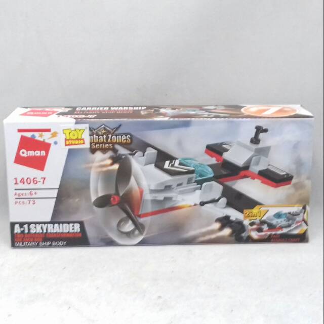 Block 2 in 1 Qman Satuan 1406-7 A-1 Skyraider