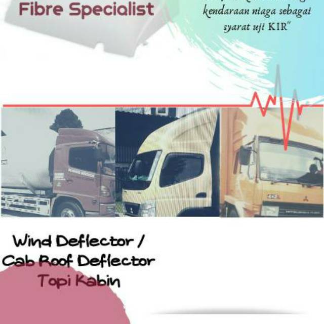 Windeflector / cab roof truk / topi kabin truk