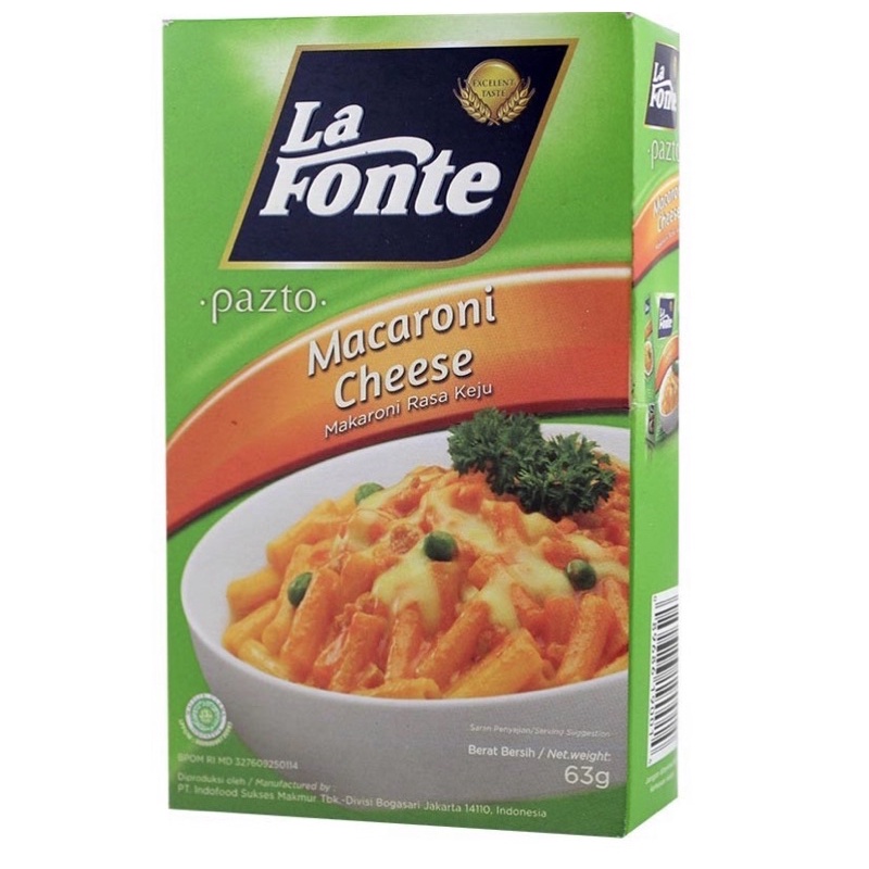 

LA FONTE PAZTO Macaroni Cheese 63g