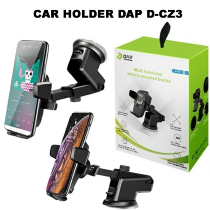 DAP D-CZ3 Car Holder Gravity Universal Phone Car Holder Mobil Dashboard Kaca Mobil