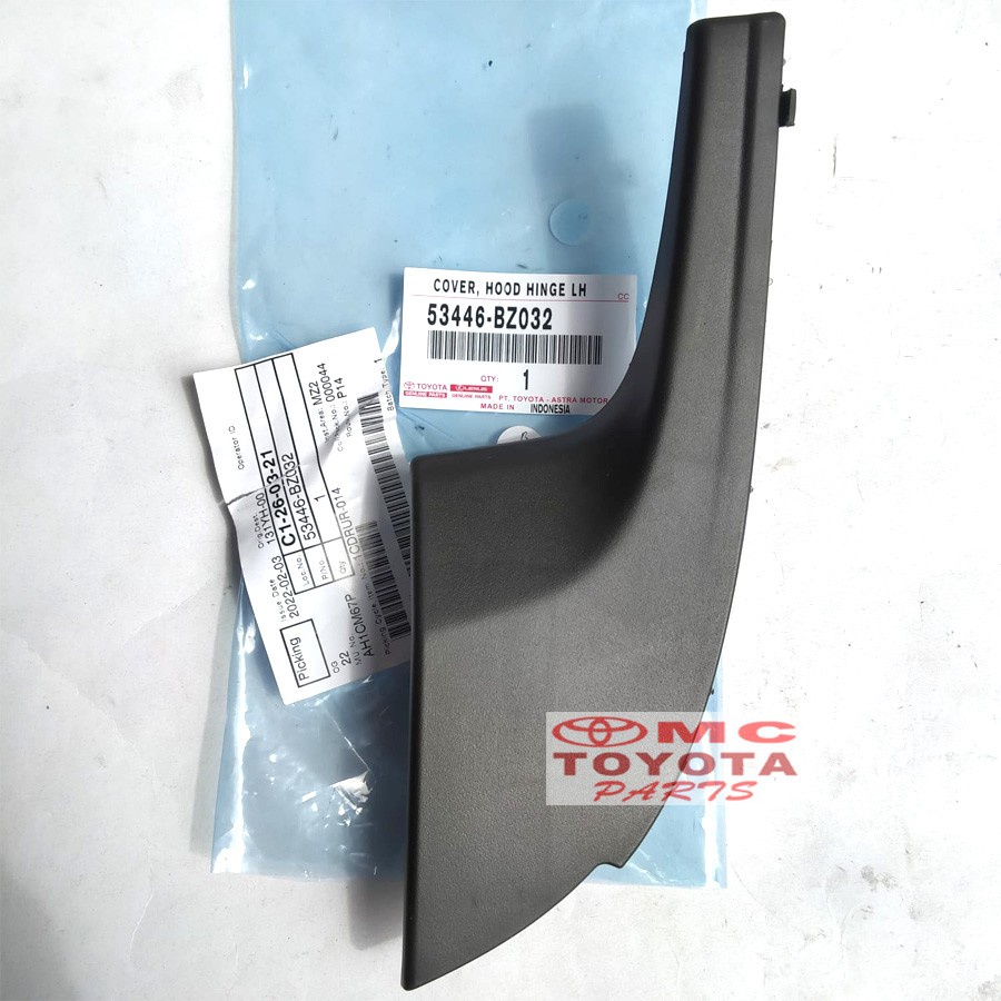 Cover Hood Hinge Karet samping Kap Mesin Kiri Agya Ayla 53446-BZ032