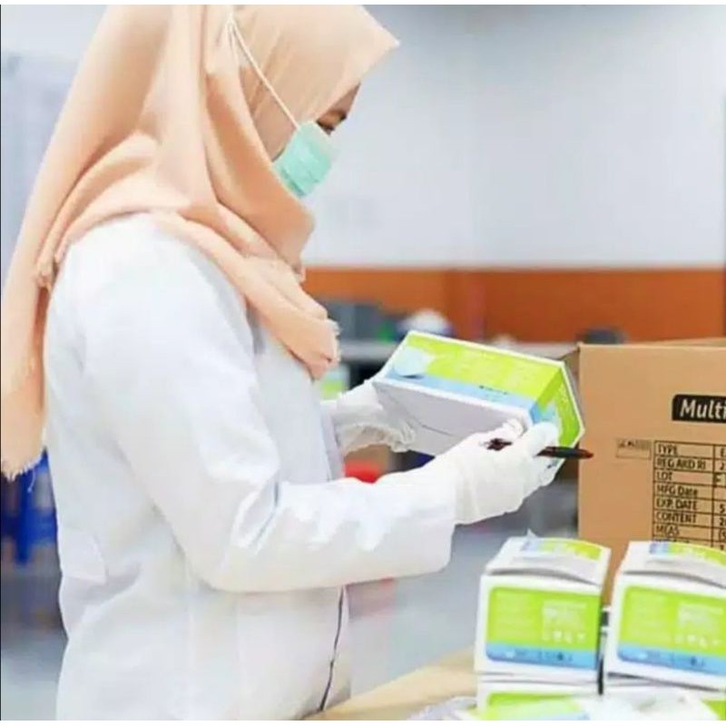 Masker hijab medis TP. Surgical mask 3 ply earloop hijab @ 50 pcs