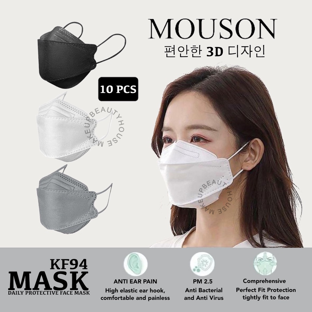 MOUSON KF94 3D Protection Mask 4ply 10pcs (Masker KF94)