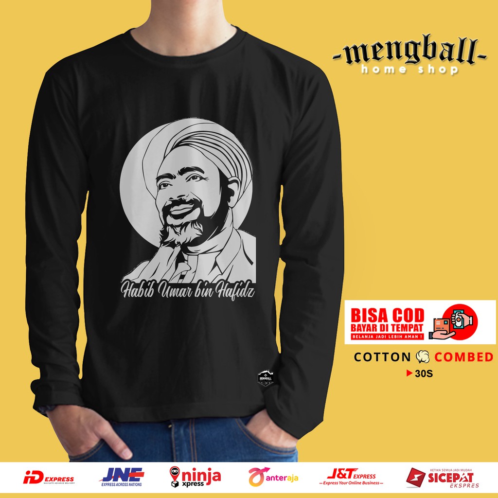 Kaos Distro Kaos Custom Al-Habib Umar bin Muhammad bin Salim bin Hafidz Kaos Lengan Panjang Dakwah