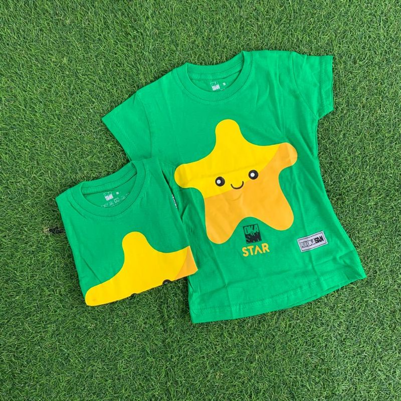 Kaos Anak Perempuan 1-12 Tahun Baju Kaos Anak distro baju anak perempuan bintang hijau Okasan