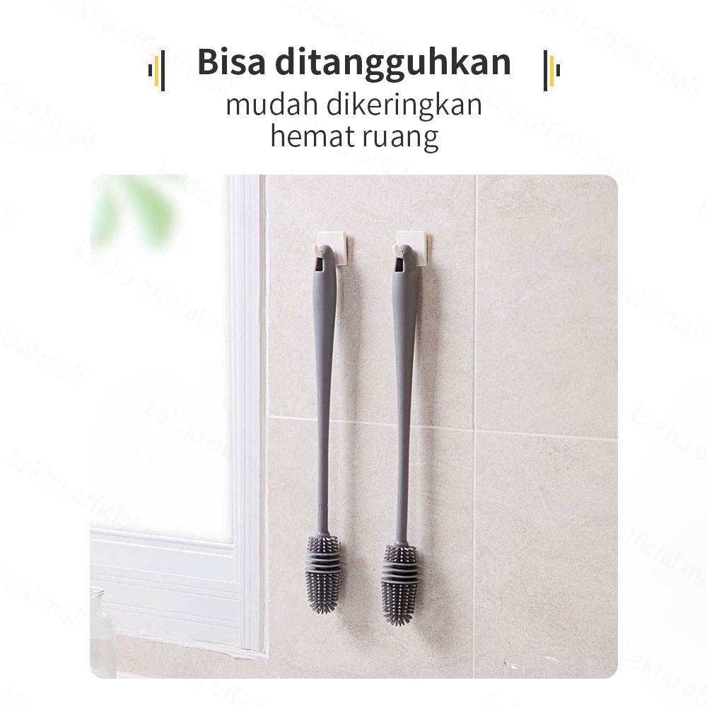 Lakhu sikat botol susu bayi panjang silikon/pembersih botol susu bayi
