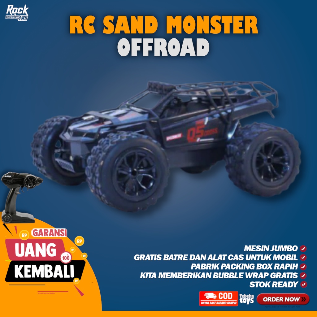 RC Sand Monster Offroad Mainan Anak Mobil Remote Control Radio Control Remot Kontrol besar 1:16