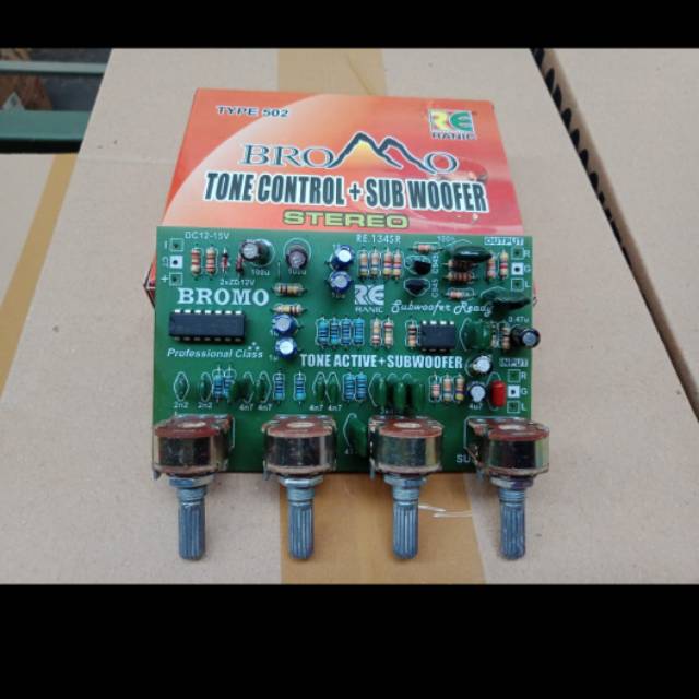 kit tone control stereo plus subwoofer