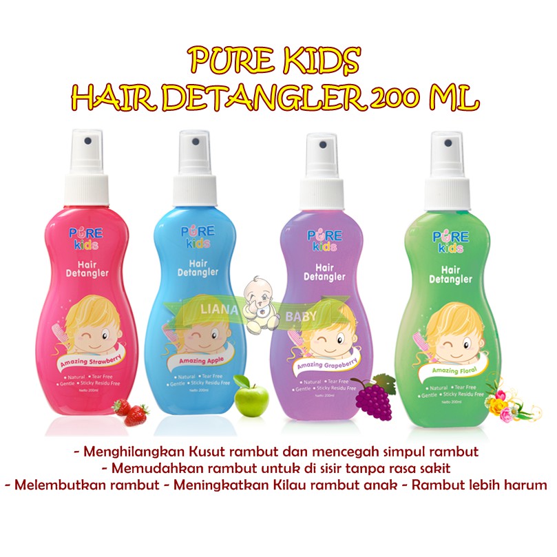 PERA83 PURE KIDS HAIR DETANGLER 200 ML  PELEMBUT PENGHARUM RAMBUT ANAK