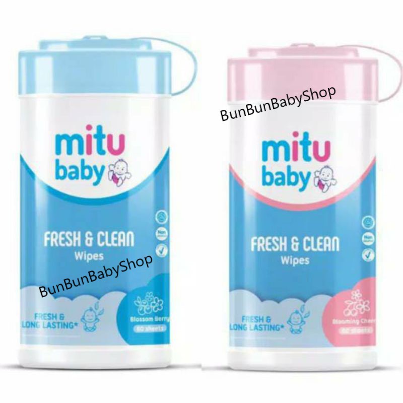 Tissue Basah Mitu Baby Wipes Non Alkohol Tisu Ganti Popok Bayi Bottle Perlengkapan Newborn Baru Lahi