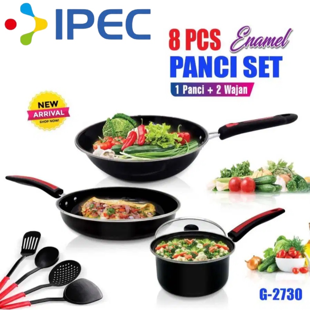 Panci Wajan Set penggorengan Panci SET Wajan serbaguna / Panci enamel berkualitas 2730