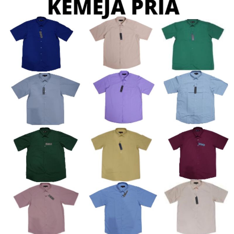 Kemeja Polos Lengan Pendek Kemeja Formal Kemeja Kerja Kemeja Katun Kemeja Pria