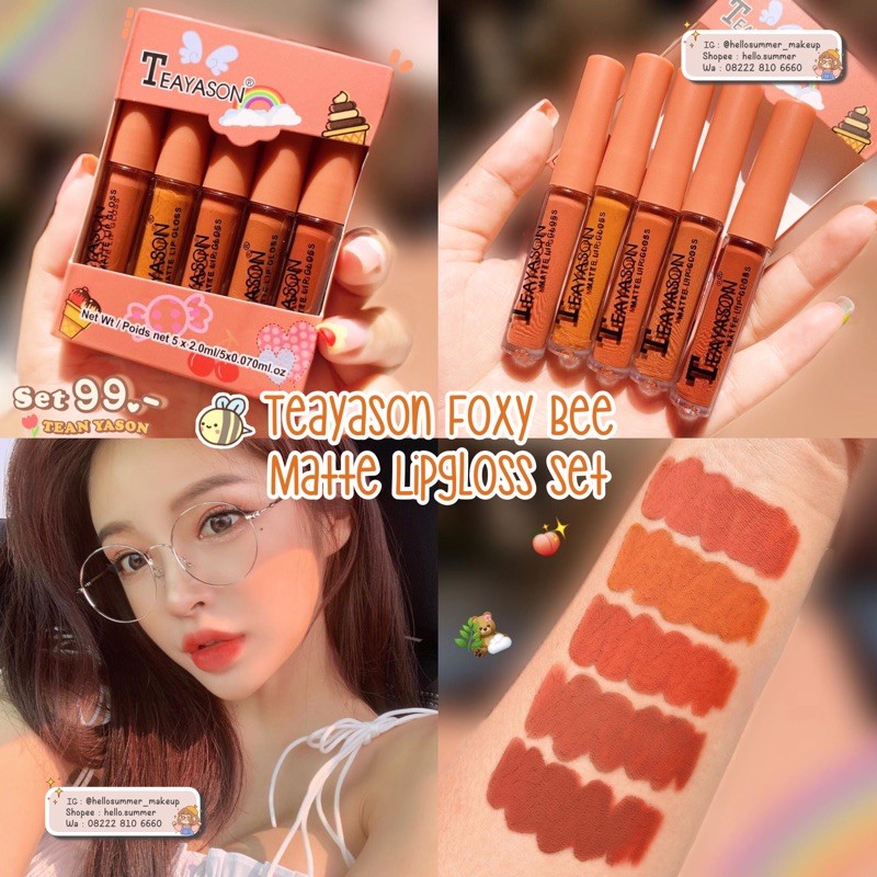 [ORI THAILAND] Teayason Foxy Bee Matte Lipgloss