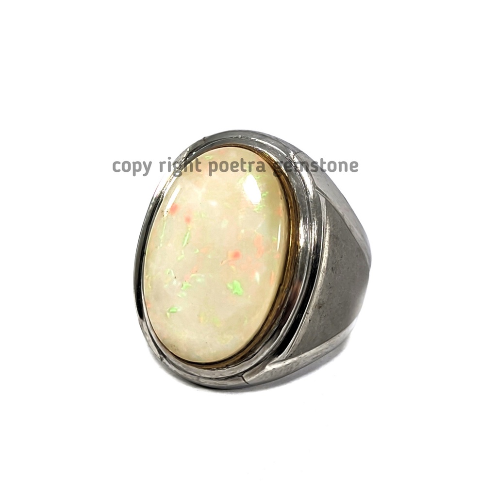 Natural Batu Akik Permata Kalimaya White Opal Welo KOW01