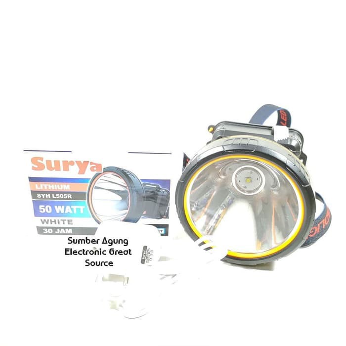 Senter Kepala Surya 50W SYHL505R LED SYH L505R 50 Watt 30 Jam