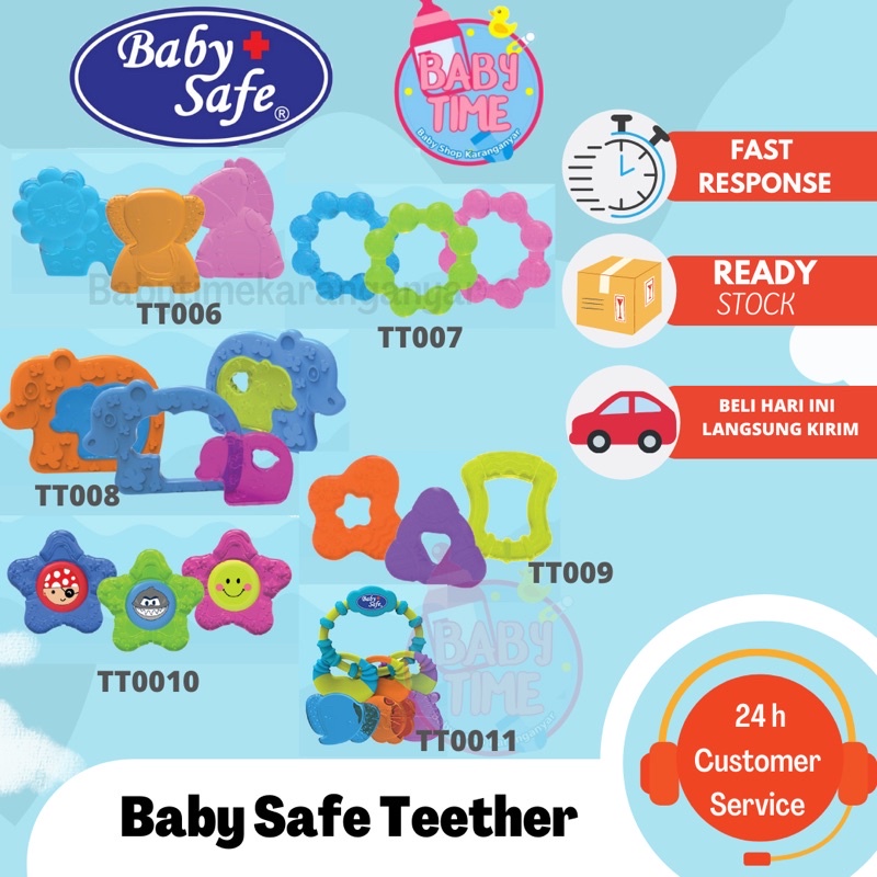 BABY SAFE Teether Mainan Gigitan Bayi Babysafe TT006 TT007 TT008 TT009 TT010 TT011