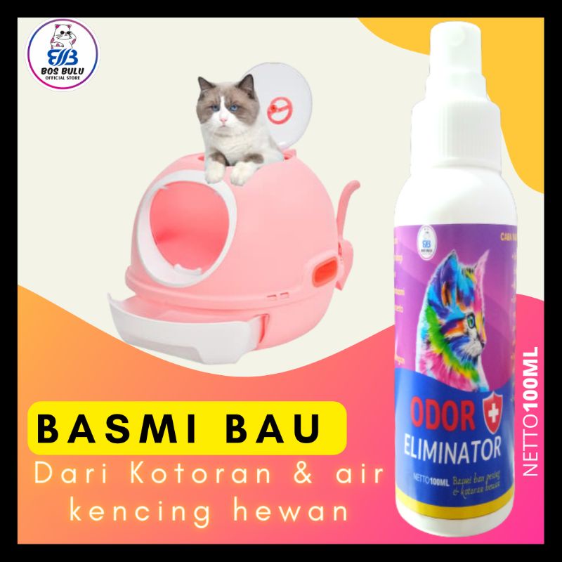 odor eliminator penghilang bau pipis pesing kotoran pup kucing 100ml