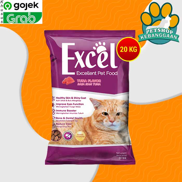 [GOSEND] Makanan Kucing Excel Cat Tuna 20kg Ikan Donat