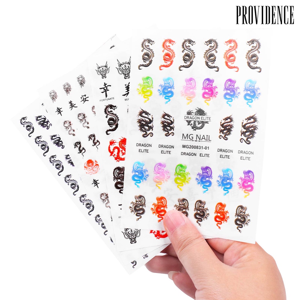 Providence Chinese Waterproof Dragon Pattern Nail Art Adhesive Sticker Decal Manicure Decor