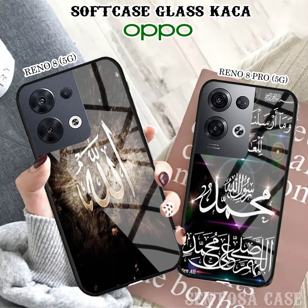 Softcase Glass Kaca OPPO RENO 8 (5G) & RENO 8 PRO (5G) - Casing HP OPPO RENO 8 & 8 PRO (5G) [ S14 ].