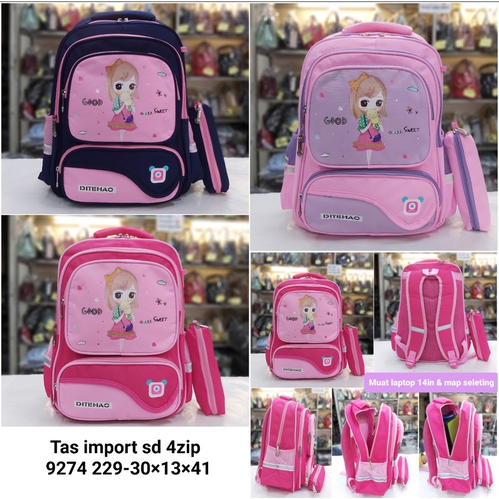 Tas import ransel sd anak perempuan anak laki