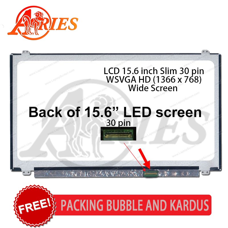 Layar LCD LED Laptop HP Compaq HP 15-BA004AX 15.6 inch slim 30 pin 1366*768