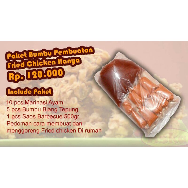 

Paket bumbu pembuatan fried chicken murah