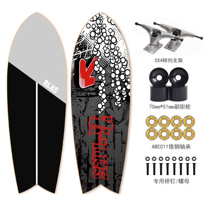 75x24cm Papan Cruise Board Untuk Latihan Skateboard Pemula Cx4