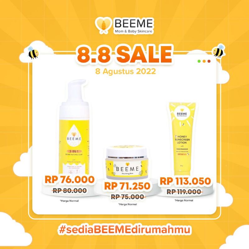 PAKET LENGKAP BEEME | Beeme Skincare Ibu &amp; Anak