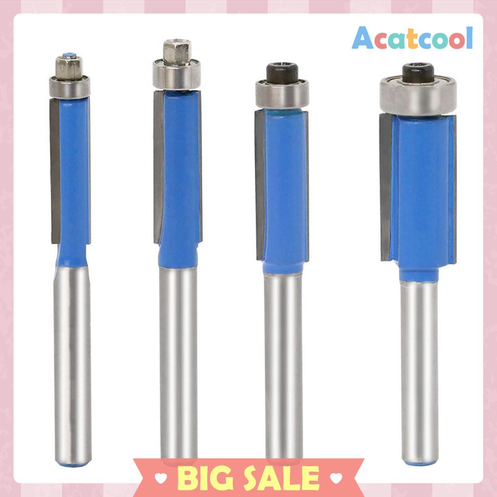 4pcs / set Mata Bor Router Bits 1 / 4 &quot;Untuk Potong / Ukir Kayu