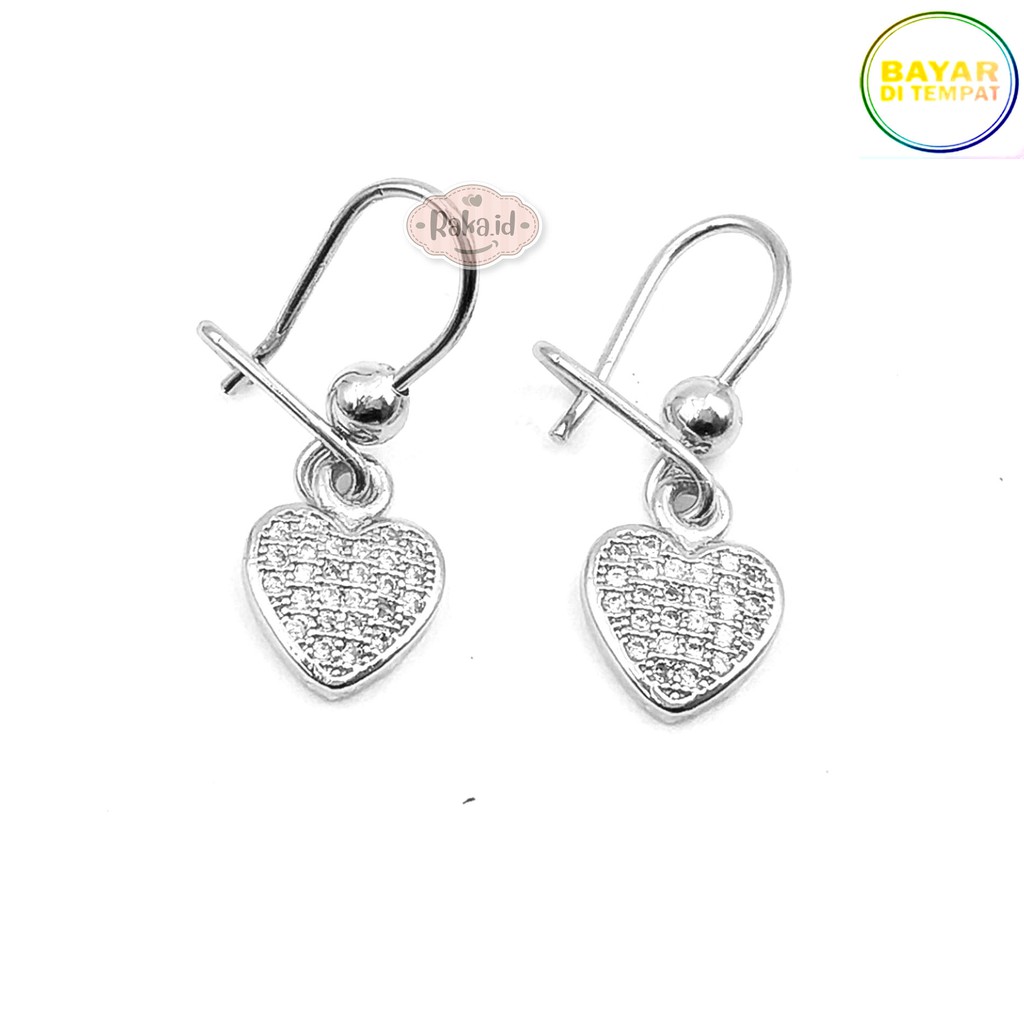 RAKA Acc - Anting Clip / Klip Model Love Mas Xuping Perhiasan Cantik Wanita Lapis Emas 18k 051