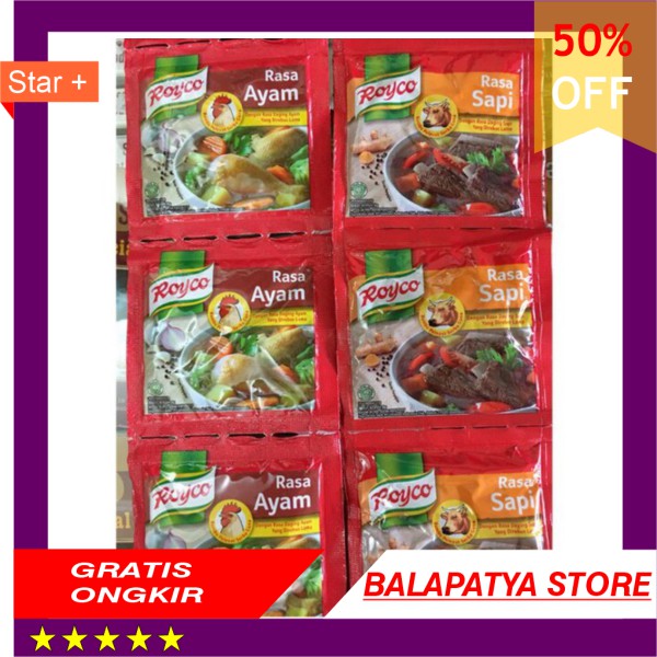 

TERLARIS !!! ROYCO Bumbu Pelezat Sachet Royco Ayam Royco Sapi 12x9gr