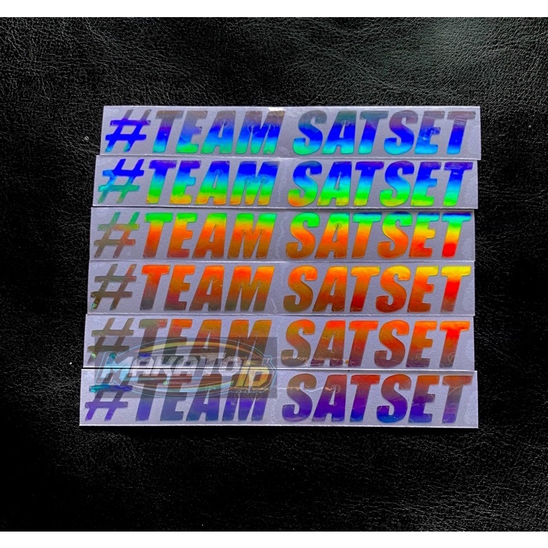 Sticker Stiker Motor Cutting Hologram TEAM SATSET