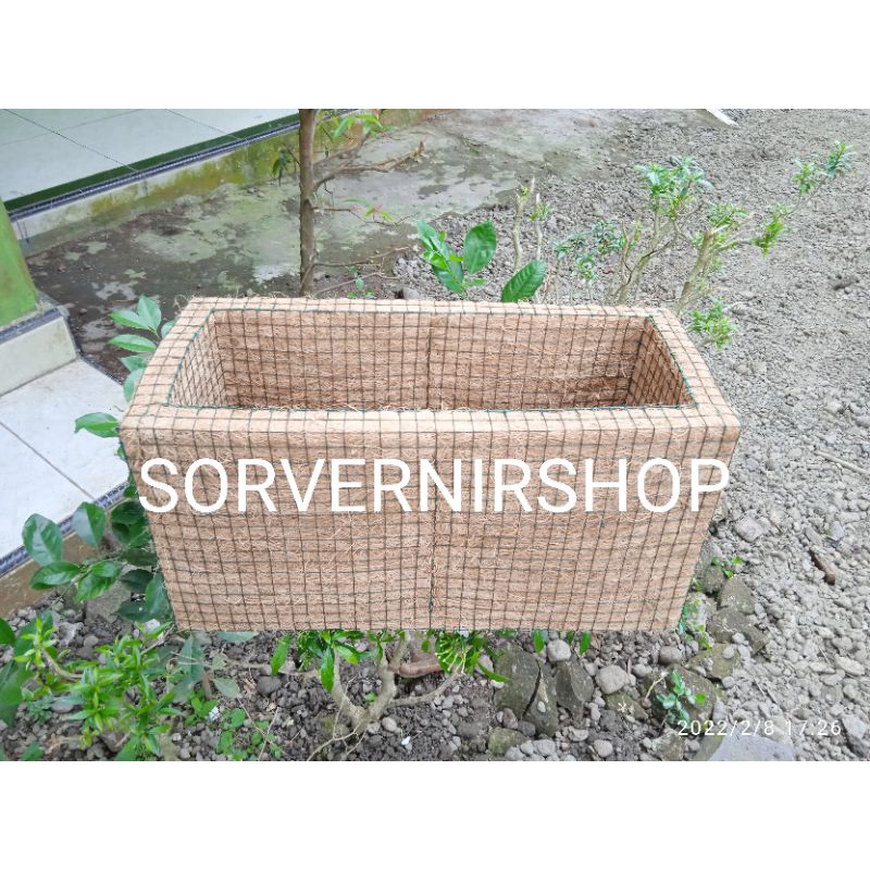 pot sabut kelapa persegi panjang jumbo