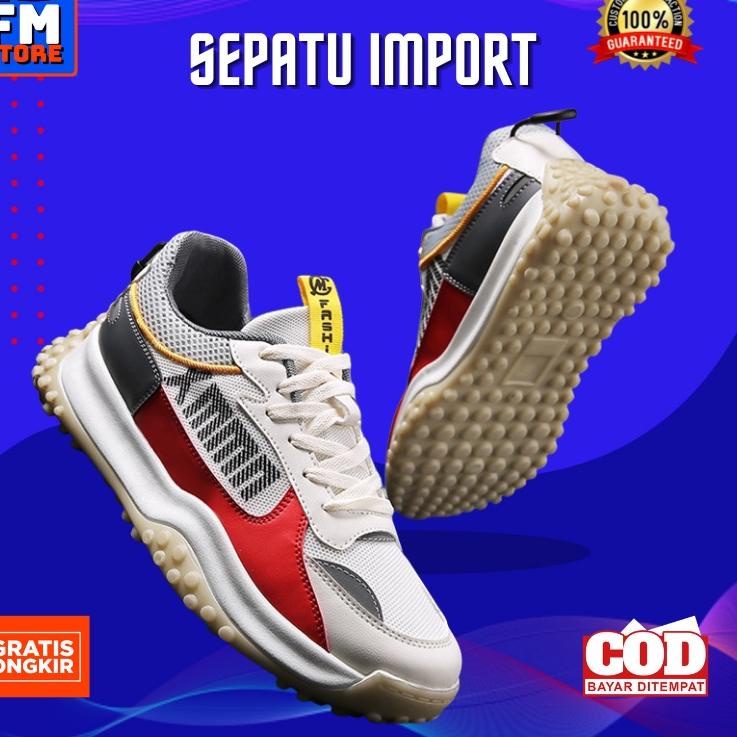 Sepatu Pria Sneakers Import Sepatu Korea Sepatu Cowok Putih Sepatu Joging Pria Original Sepatu Pria 