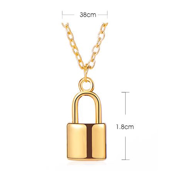 OILA kalung gembok lock chain clavicle necklace (2J1) jka175