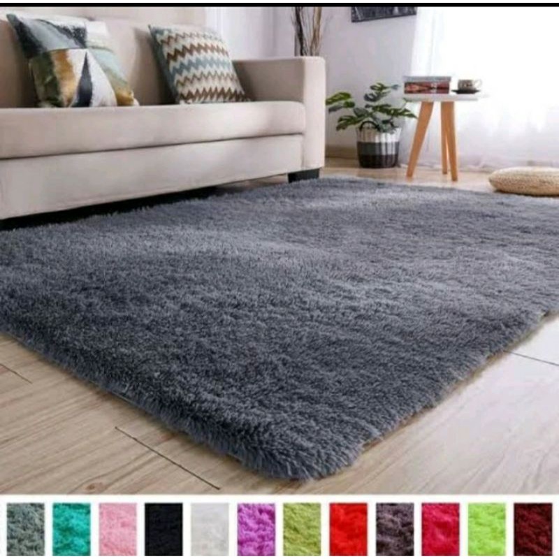 Karpet Bulu Halus// Karpet Bulu Tebal//Karpet Bulu Rasfur Premium Tebal 5.5 cm ( 160x100 cm) panjang