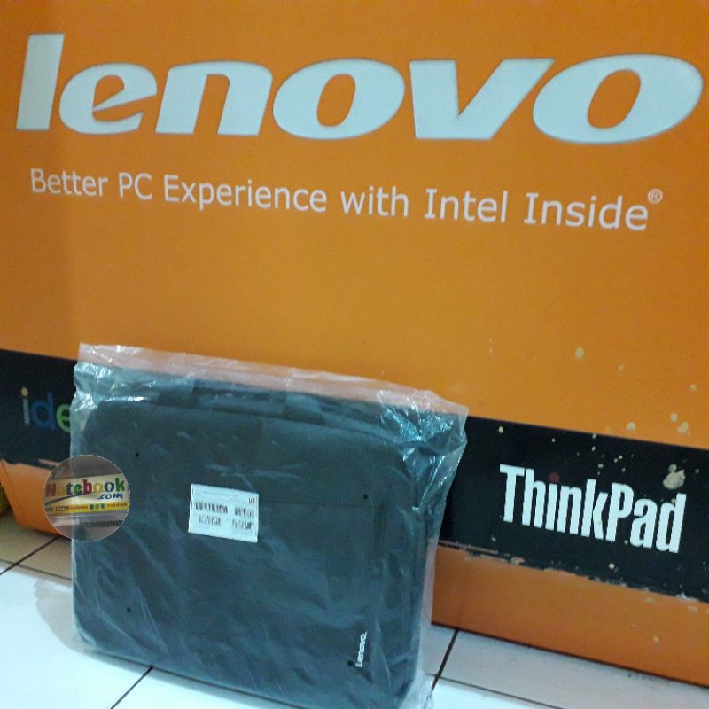 Tas laptop lenovo asli original notebook selempang 14 15 15.6 inch ori murah ringan kuat hitam abu