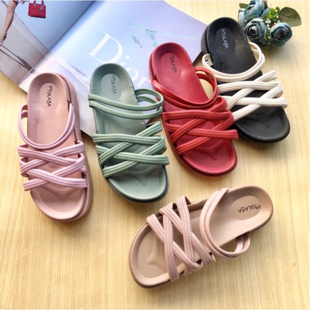 Sandal Gladiator Tebal 4cm Import Mokaya 1606-3A dan 1606-183