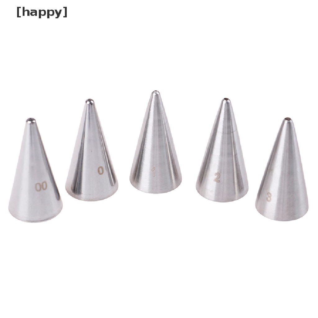 5 Pcs Nozzle Icing Piping Bentuk Bulat Untuk Dekorasi Pastry