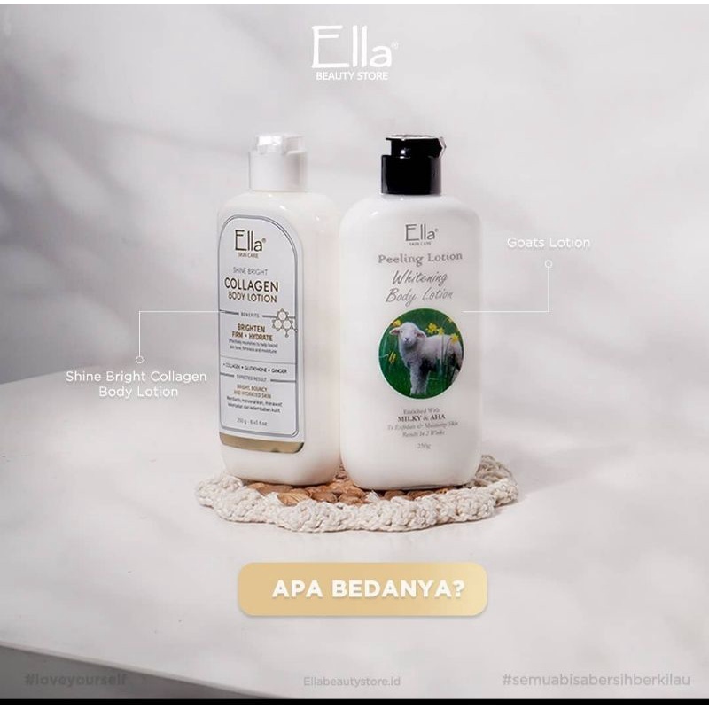 collagen body lotion ella / handbody malam ella / handbody siang ella skincare