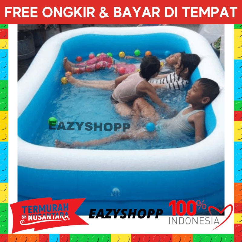 Kolam Renang Anak Anak Bermain Berenang Kotak Bestway Set Jumbo Besar Polos Laki Laki Perempuan Cowo