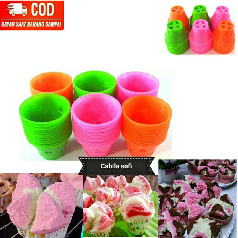 CETAKAN BOLU KUKUS / CETAKAN BOLU PLASTIK / CETAKAN KUE 12 PCS