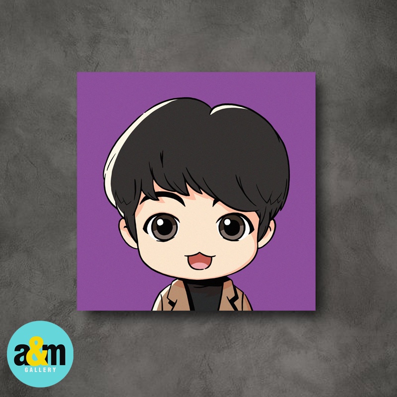 Poster Kayu TINYTAN BTS CUTE Ukuran 20 x 20 cm I Hiasan Dinding Dekorasi Kamar I Poster Kayu K-POP Dekorasi Kamar - A&amp;M