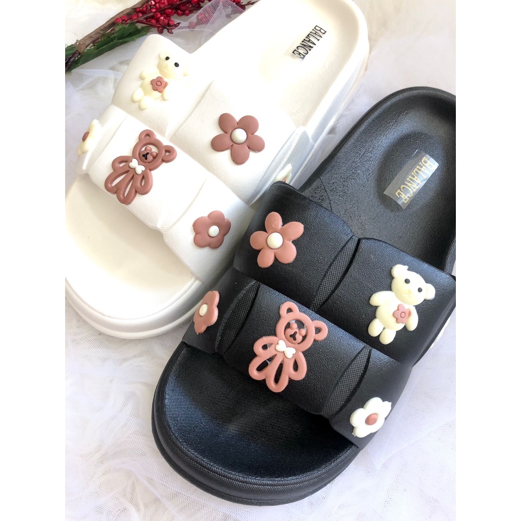 Sandal Jelly Selop Wanita Perempuan Import Beruang Balance 6608