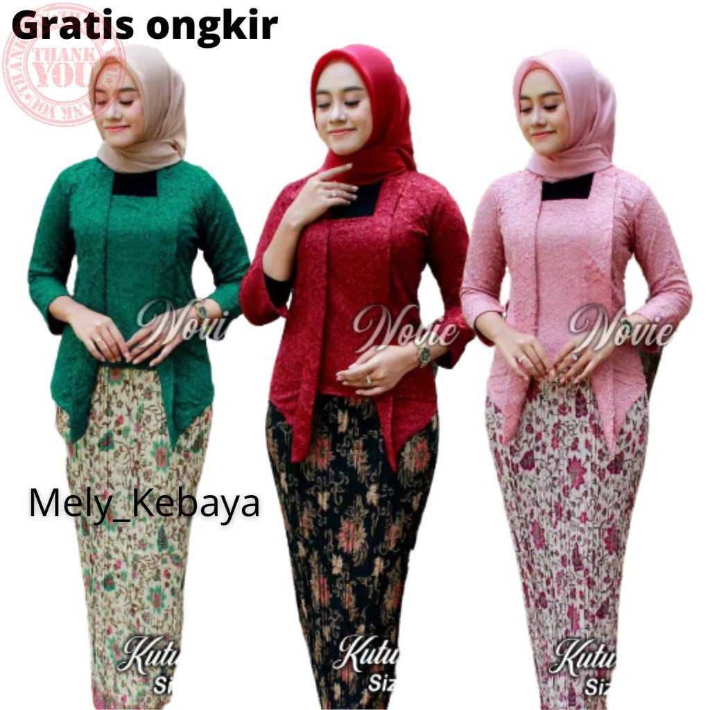 KEBAYA KUTU BARU HIJAB ATASAN KEBYA BRUKAT KUTU BARU ATASAN KEBAYA MODERN ATASAN KEBAYA BROKAT Terba