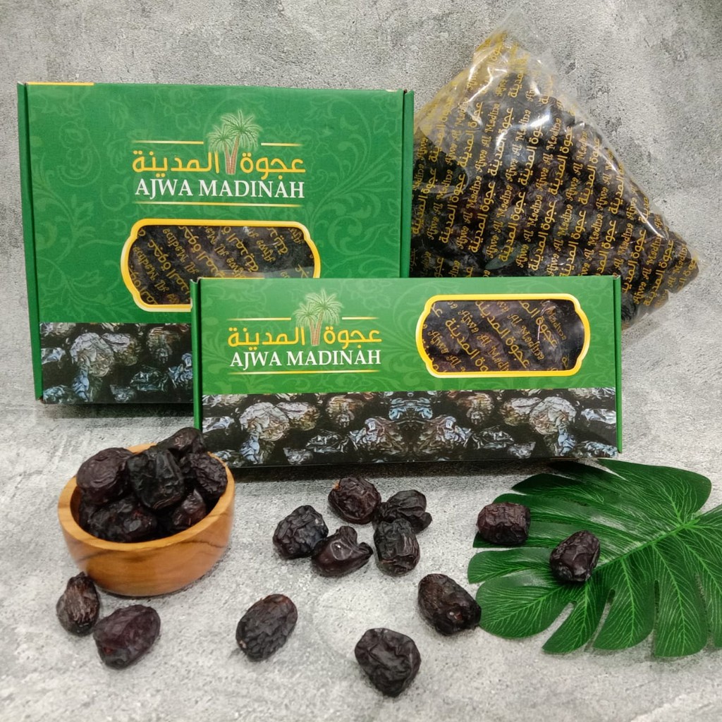 Kurma Ajwa Green Medium 1kg  dan 500 gr / Kurma Nabi Medium