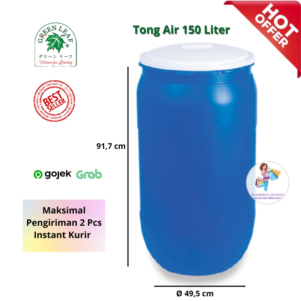 Ember Besar Tong Air 150 L - 0515 Green Leaf