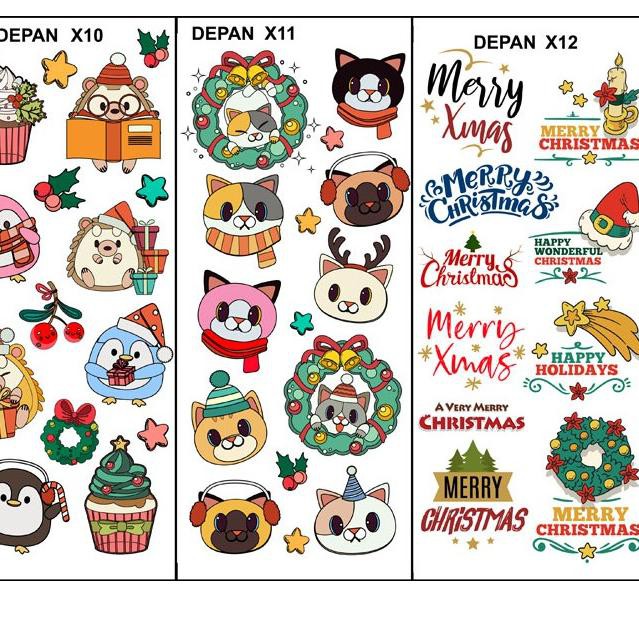 

[✽V267< Edible Stamp Natal Christmas 1 - Sticker Makanan Natal Christmas